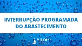 Interrupção programada do abastecimento